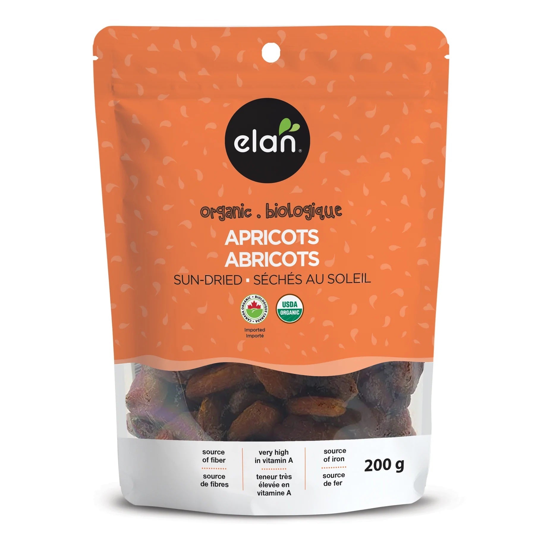 Organic sun-dried apricots 200g