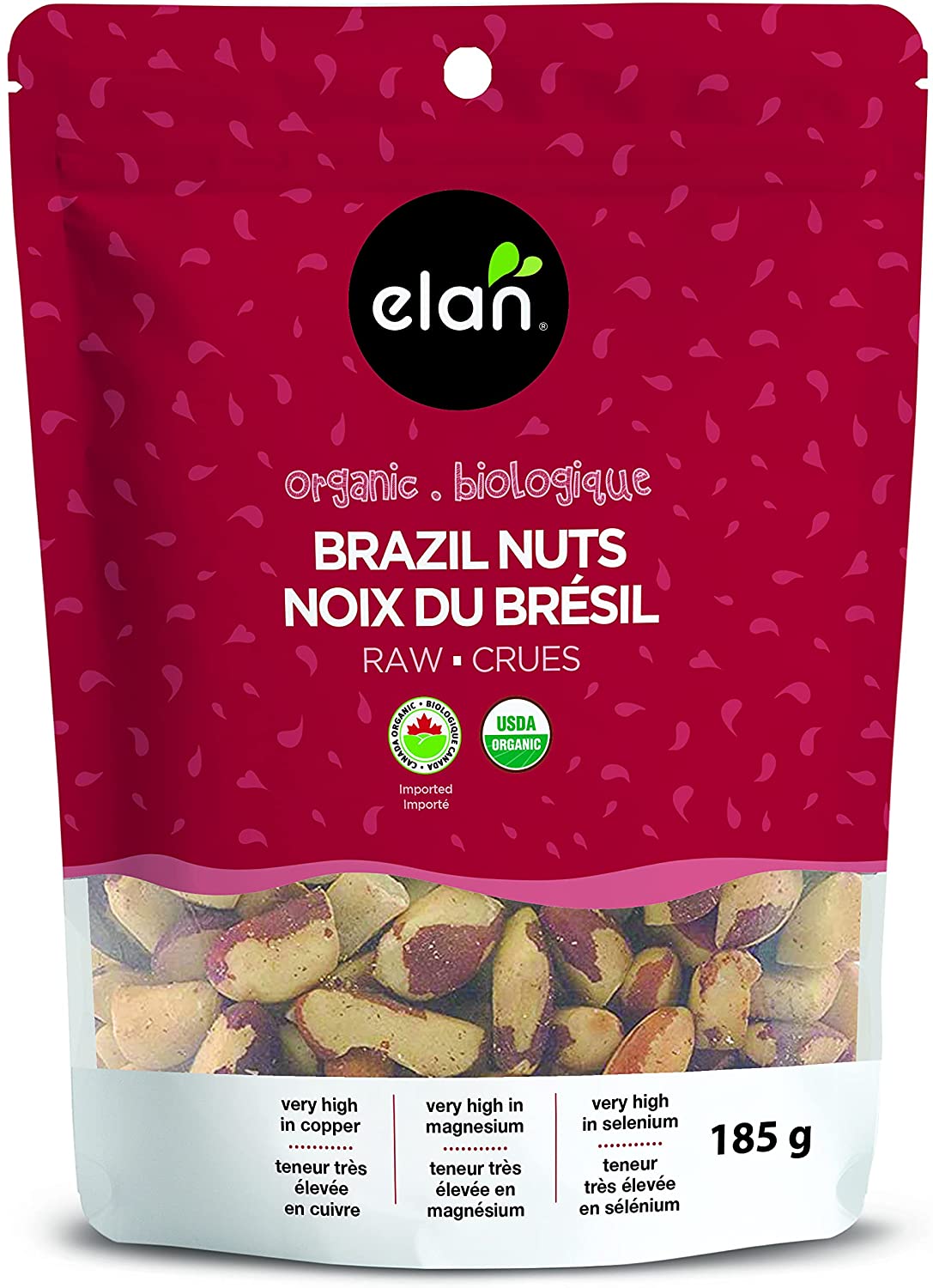 Organic raw brazil nuts 185g