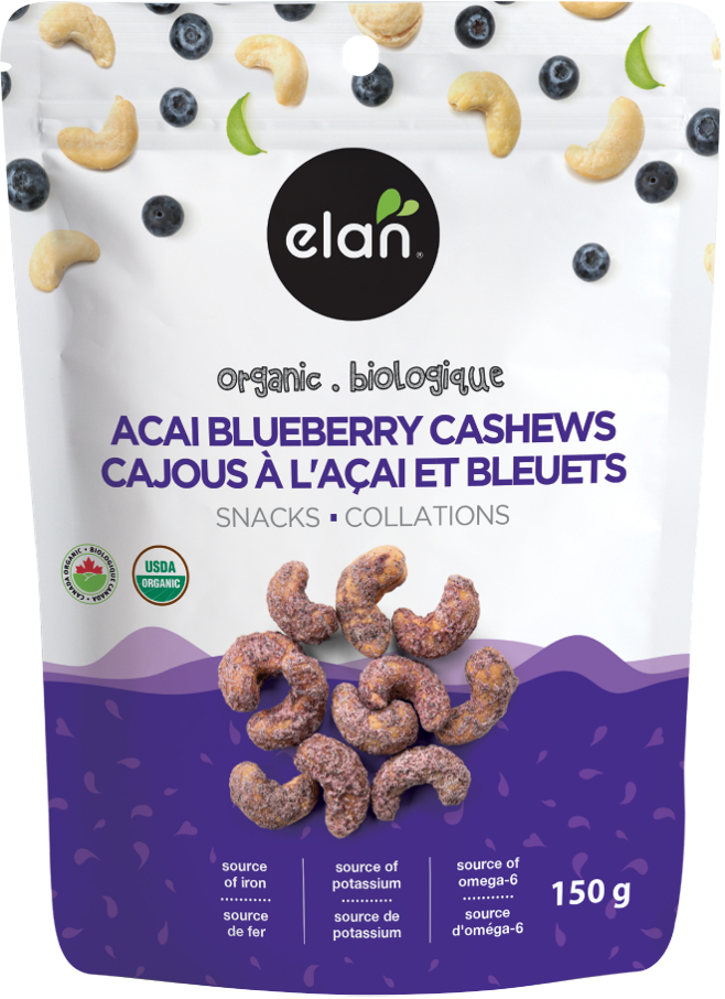 Cajous à l'açai et bleuets bio 150g