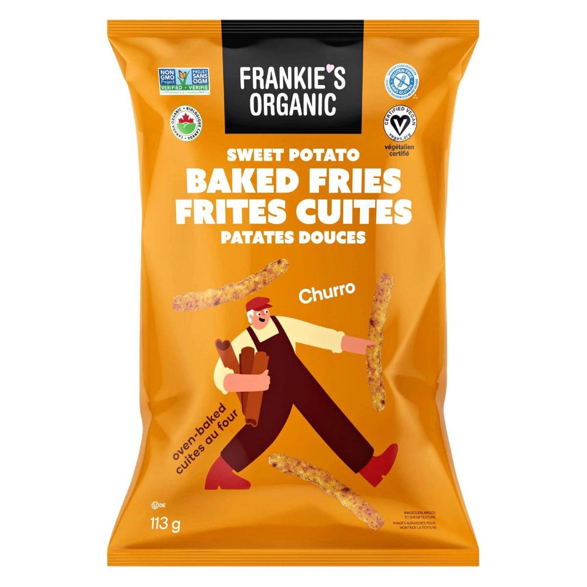 Frites cuites patates douces churro bio 113g