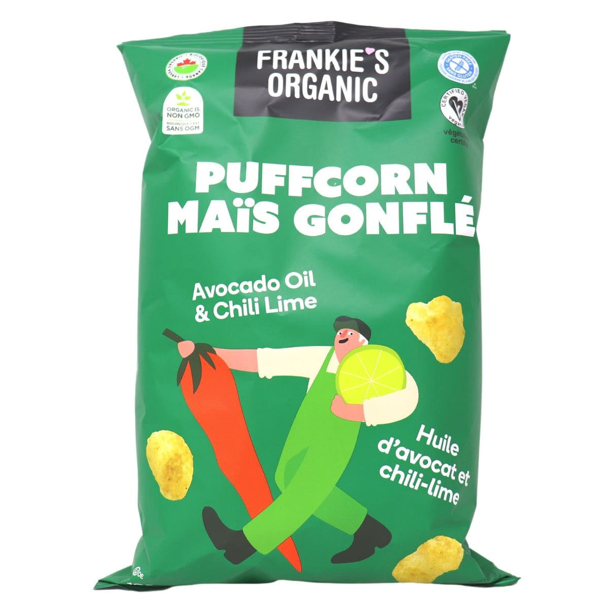 Maïs gonflé huile d'avocat et chili-lime bio 120g