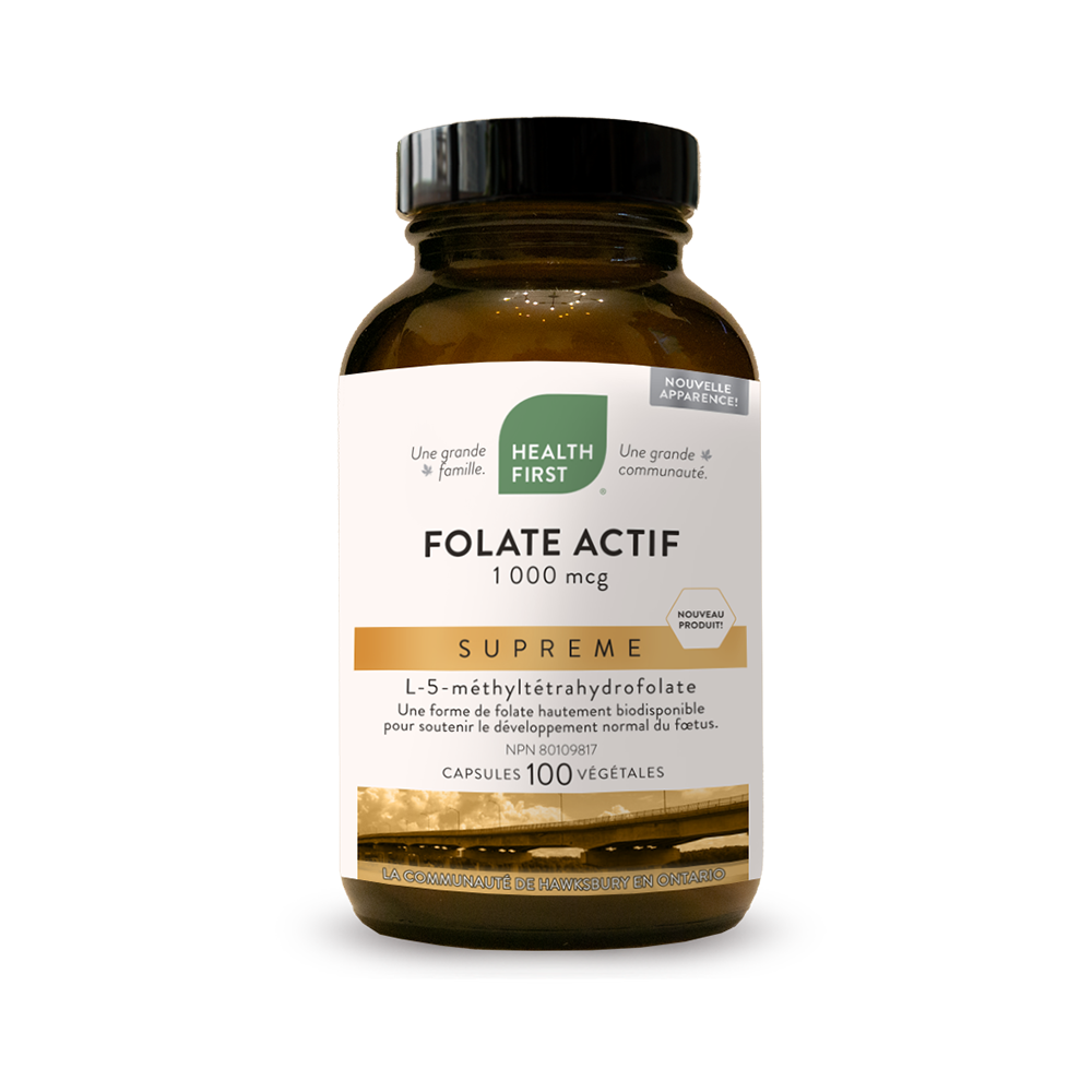 Folate actif suprême 1000mcg 100vcaps