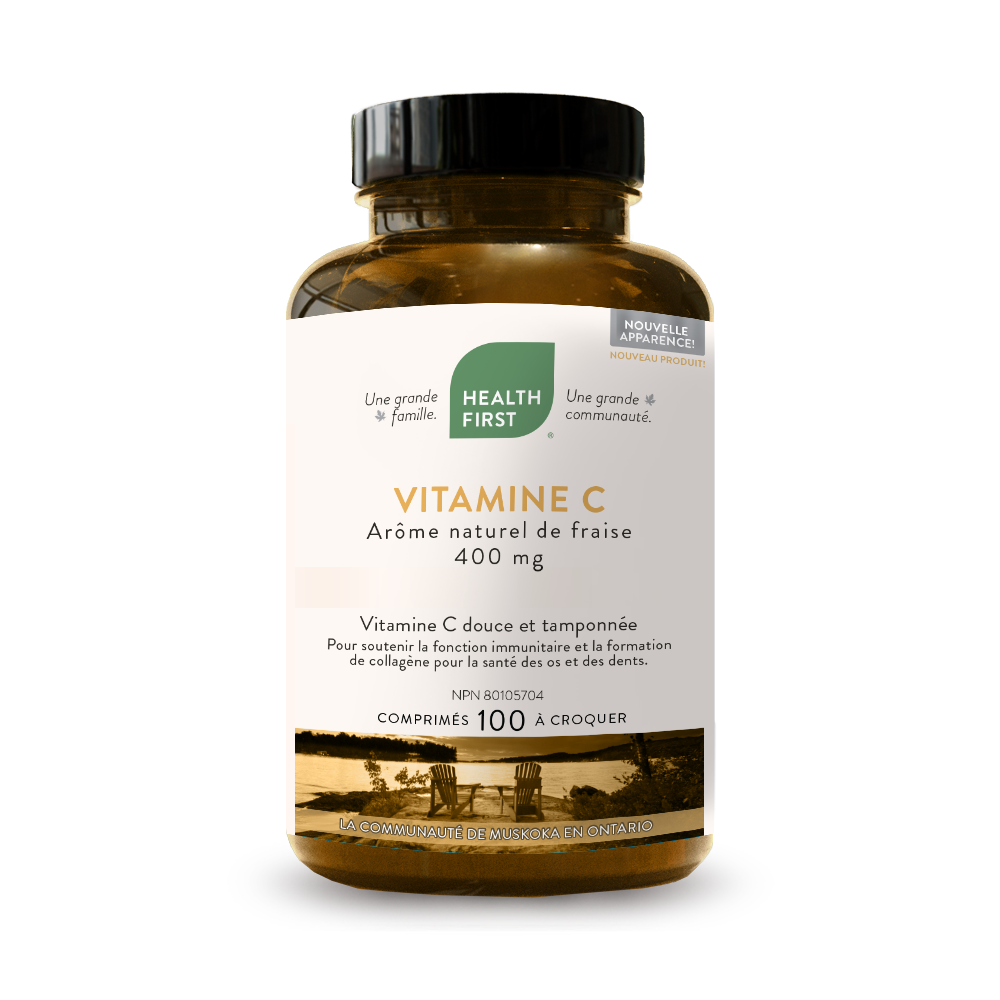 Vitamine C 400mg (arôme de fraises) 100 comprimés croquables