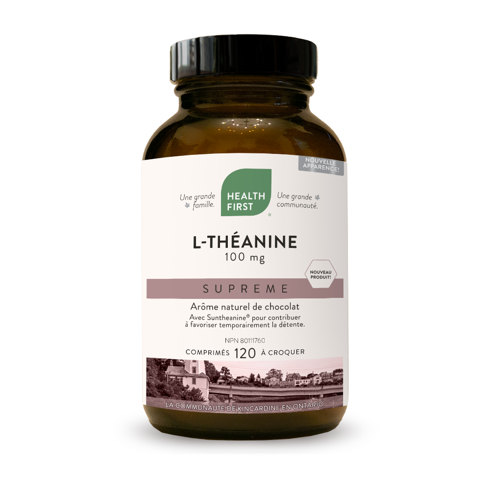 L-théanine 100mg suprême 120 comprimés à croquer (arôme chocolat)