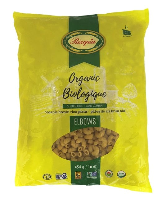 Pâtes de riz brun coudes bio 454g