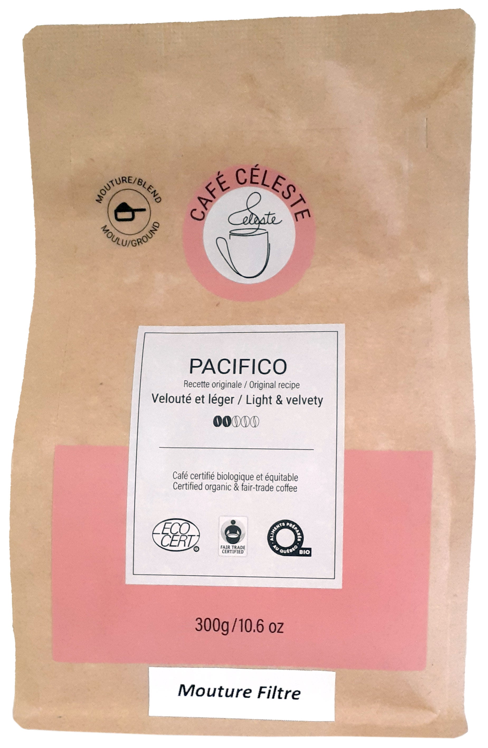 Café pacifico velouté et léger bio (filtre) 300g