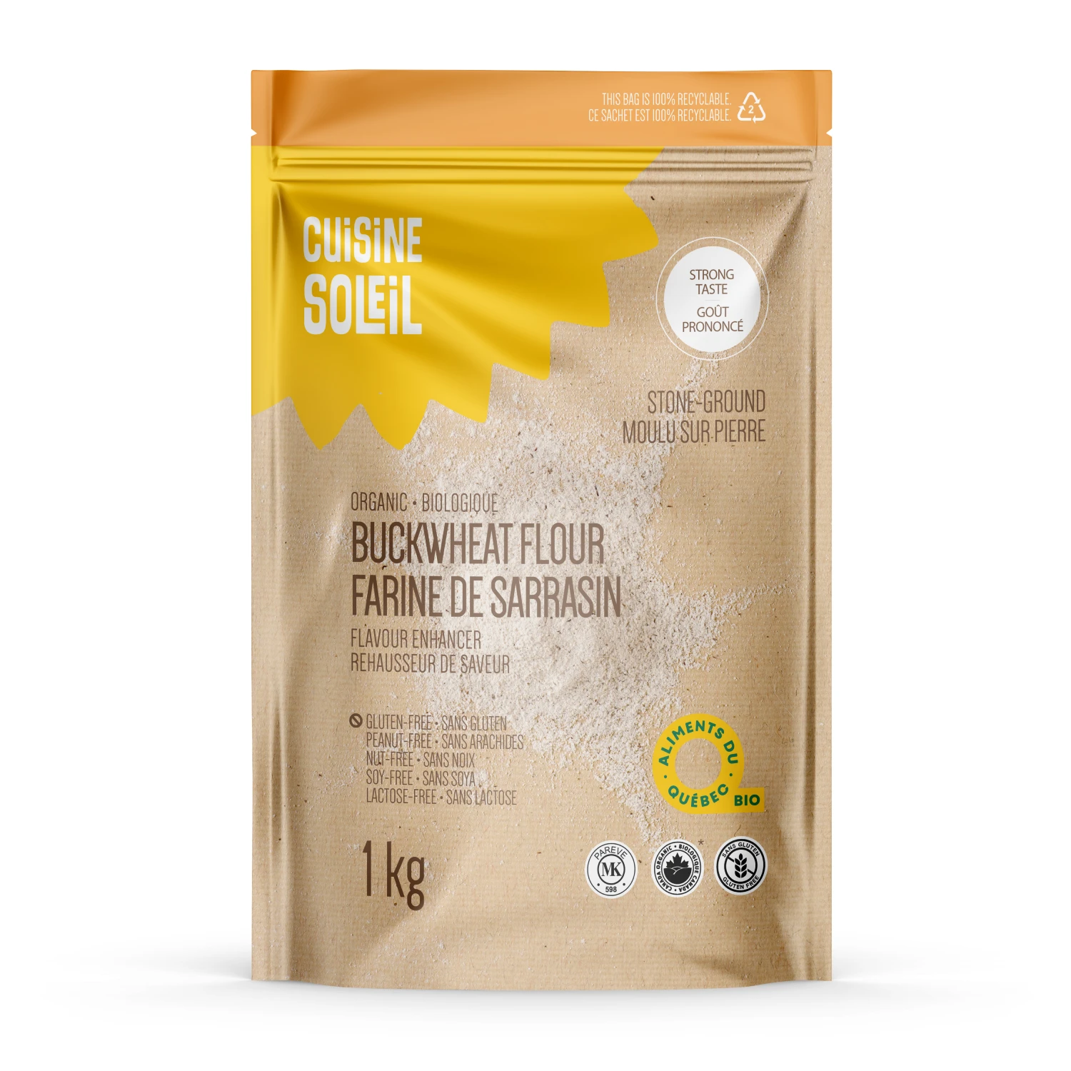 Organic stone ground buckwheat flour 1kg