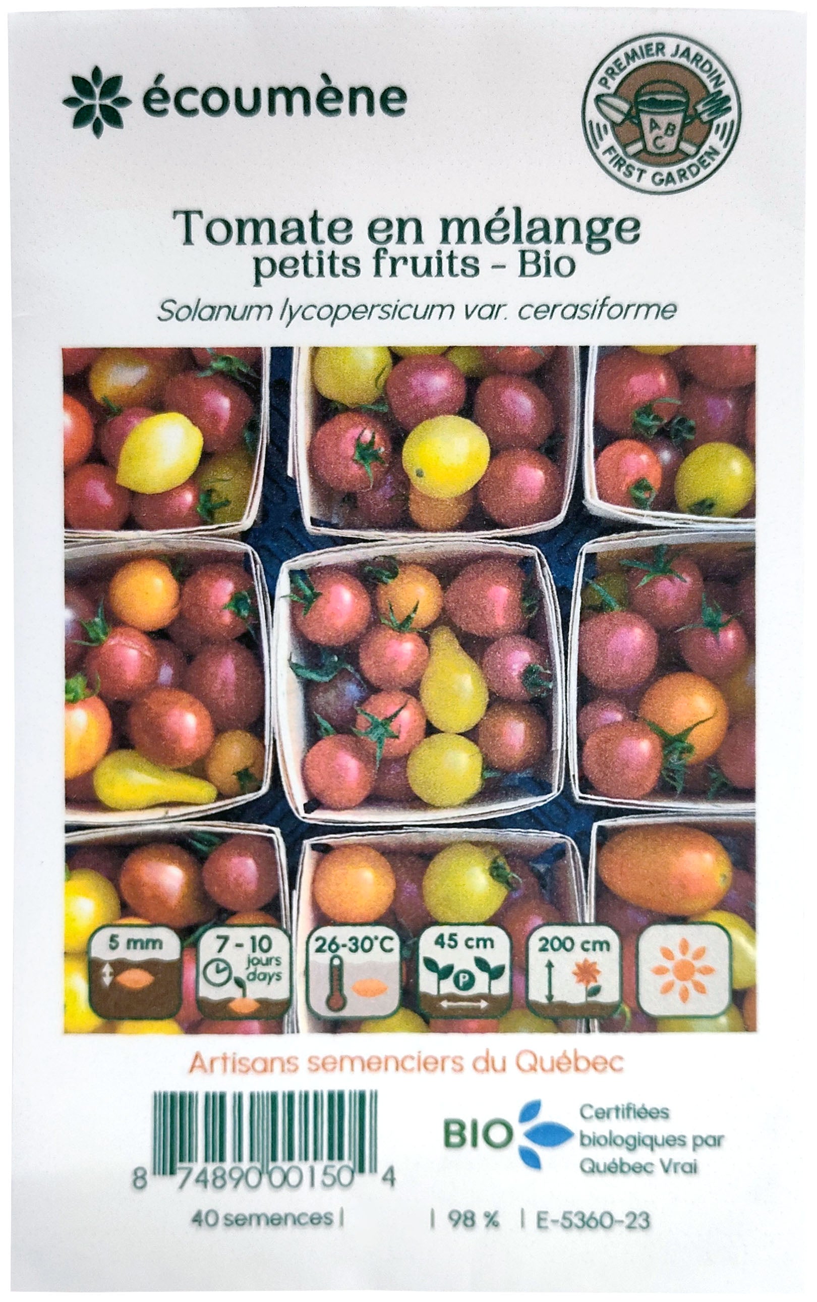 Semence tomate en mélange petits fruits bio (un)