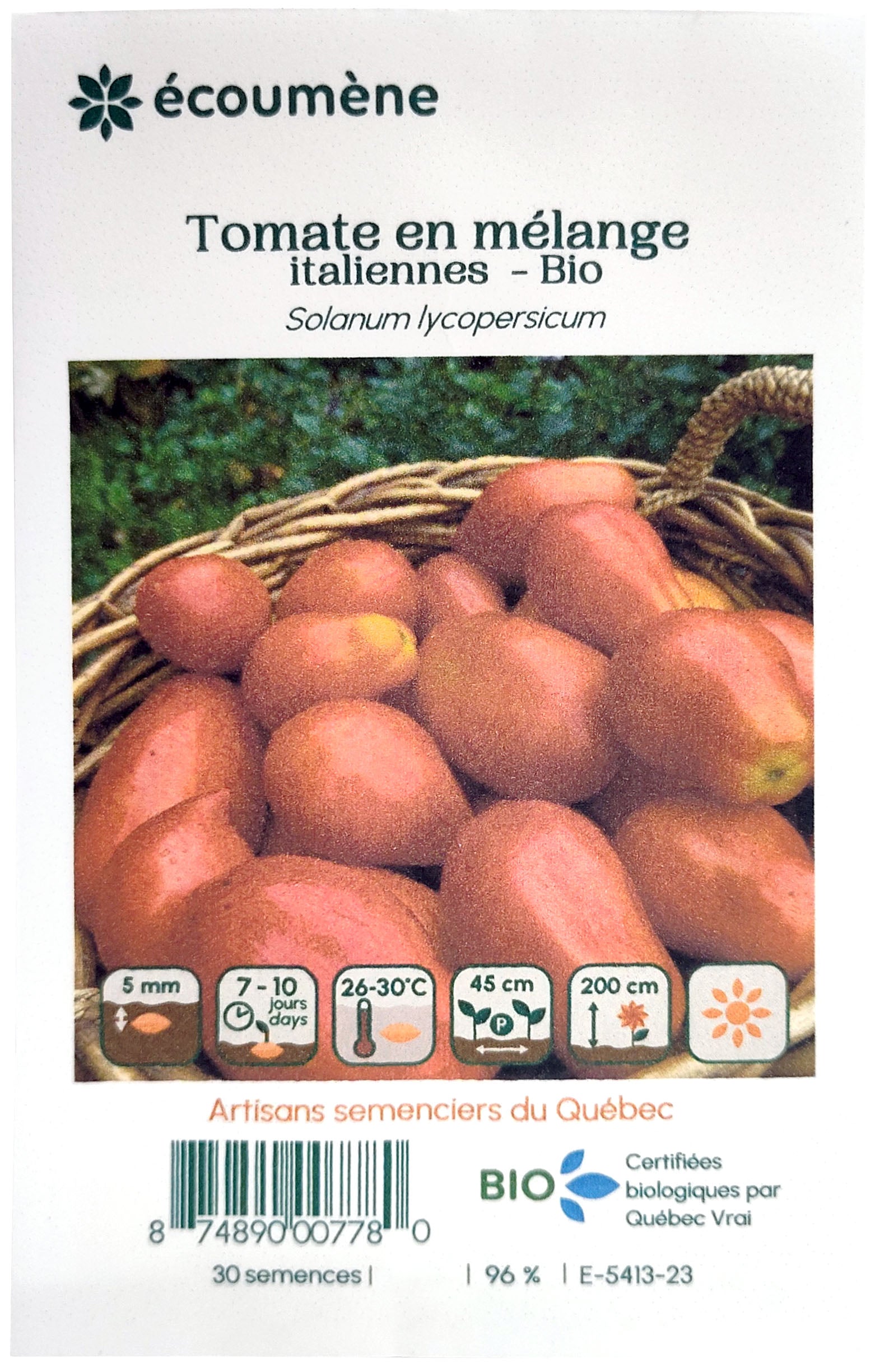 Semence tomate en mélange italiennes bio (un)