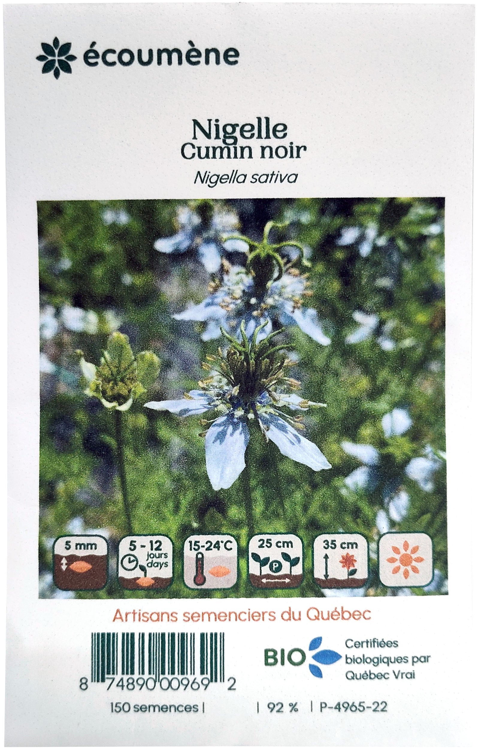 Semence nigelle cumin noir bio (un)