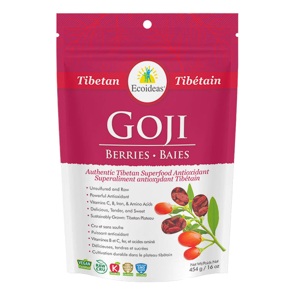 Baies de gogi authentiques du Tibet biologiques 454g