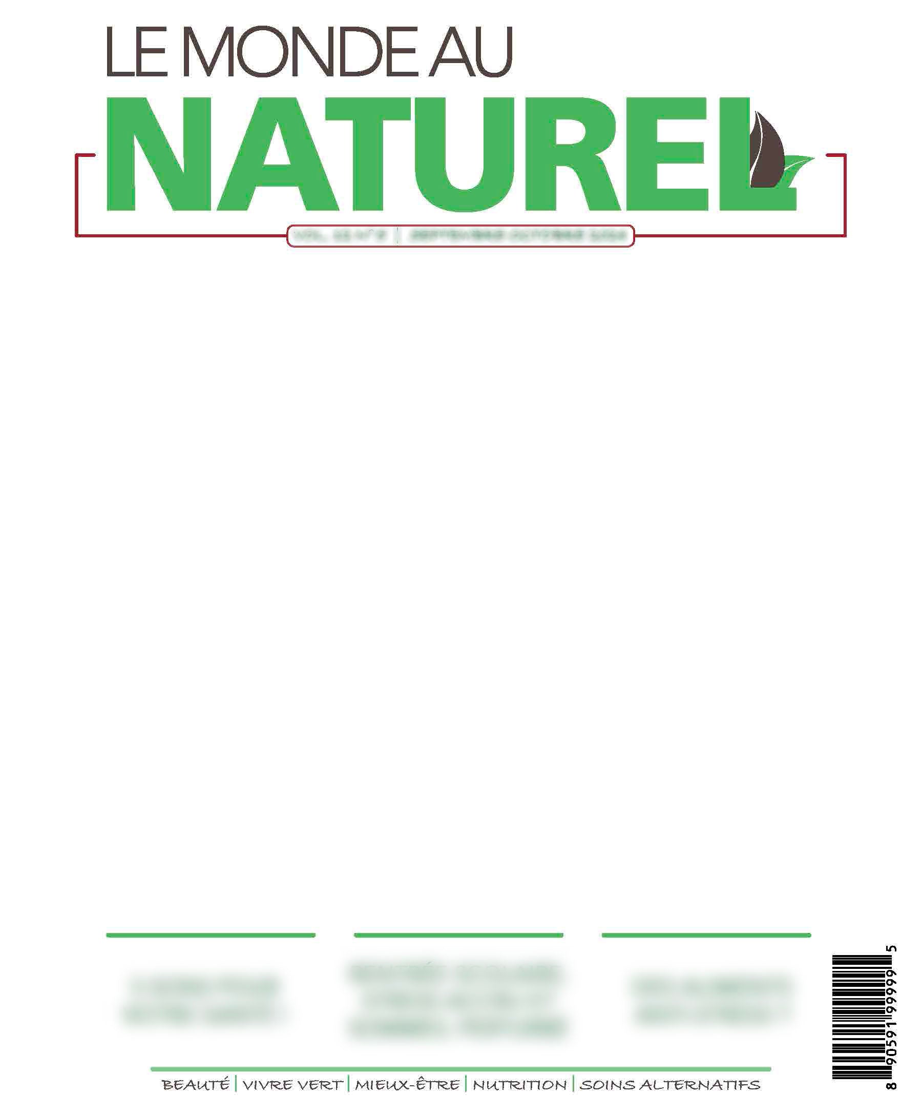 Revue Le Monde au Naturel édition novembre-décembre 2024 1un