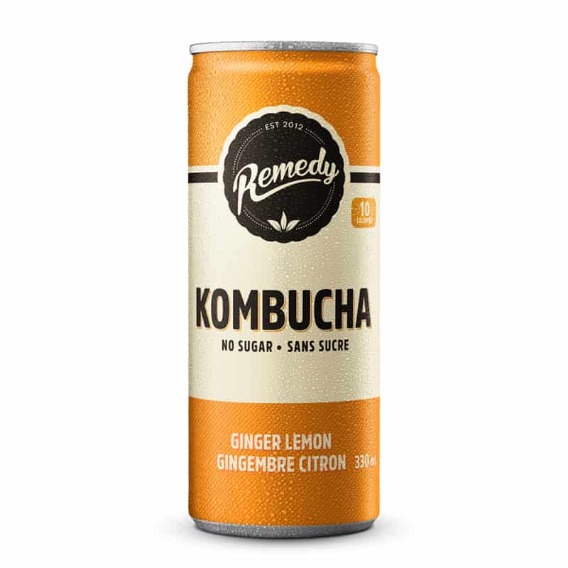 Kombucha without sugar ginger and lemon 330ml