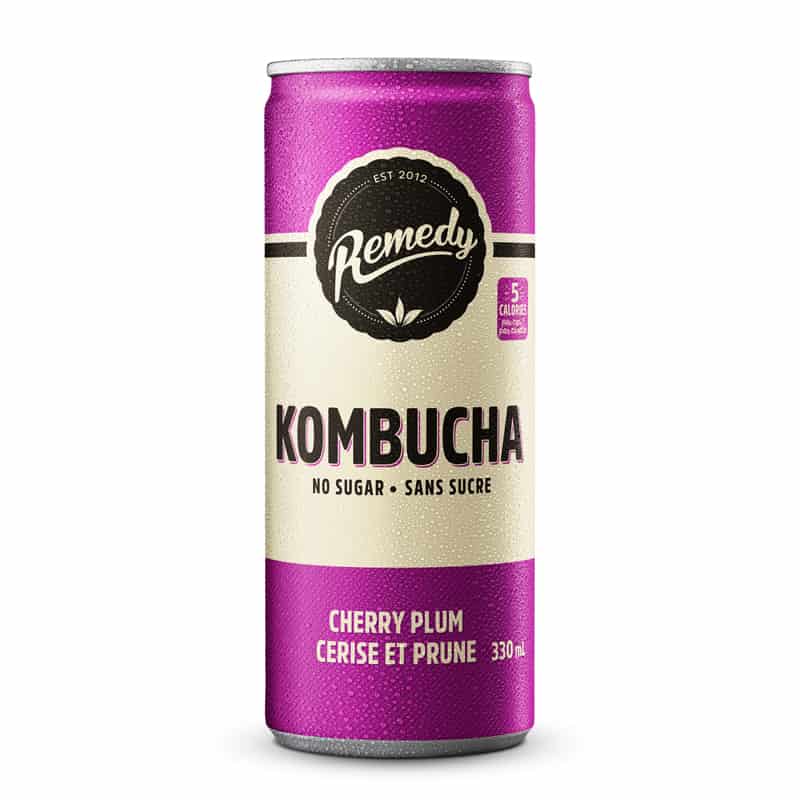 Kombucha without sugar cherry and plum 330ml