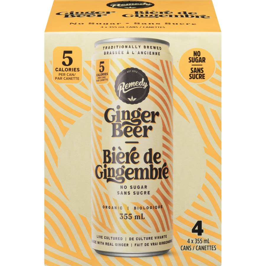 Organic sugar-free ginger beer 4x330ml