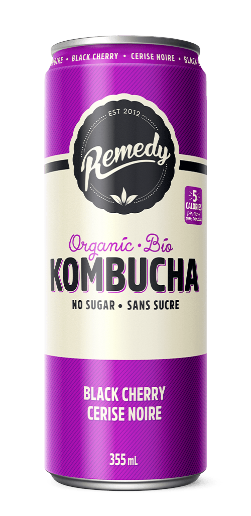 Kombucha sans-sucre cerise noire bio 355ml