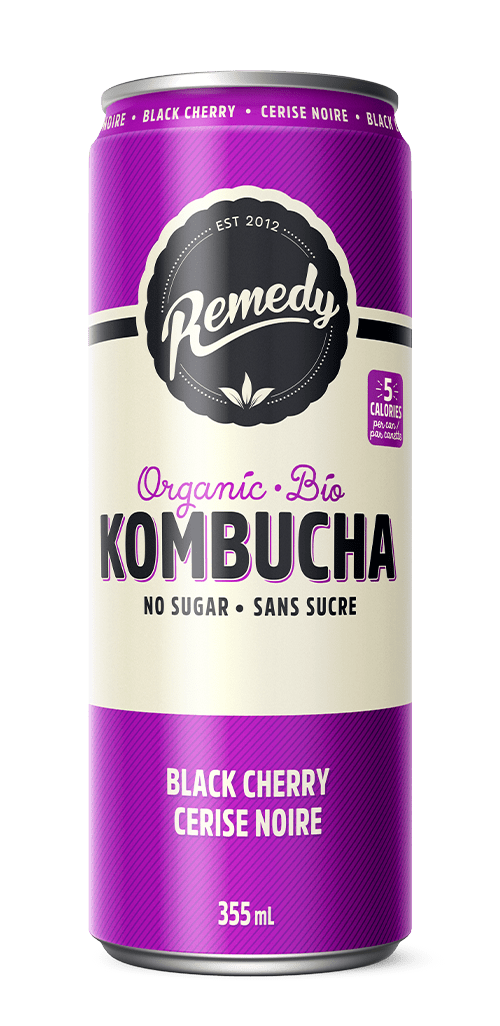 Kombucha sans-sucre cerise noire bio 355ml