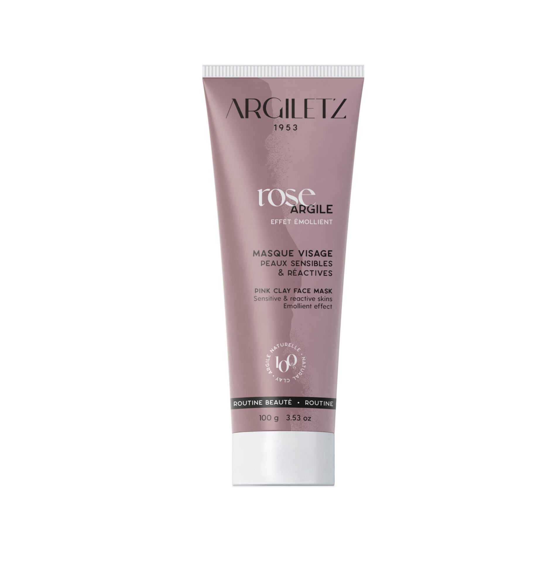 Masque argile rose (visage, peau sensible et réactive) 100g