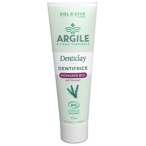 Dentifrice à l'argile au romarin bio (nettoyant)  75ml