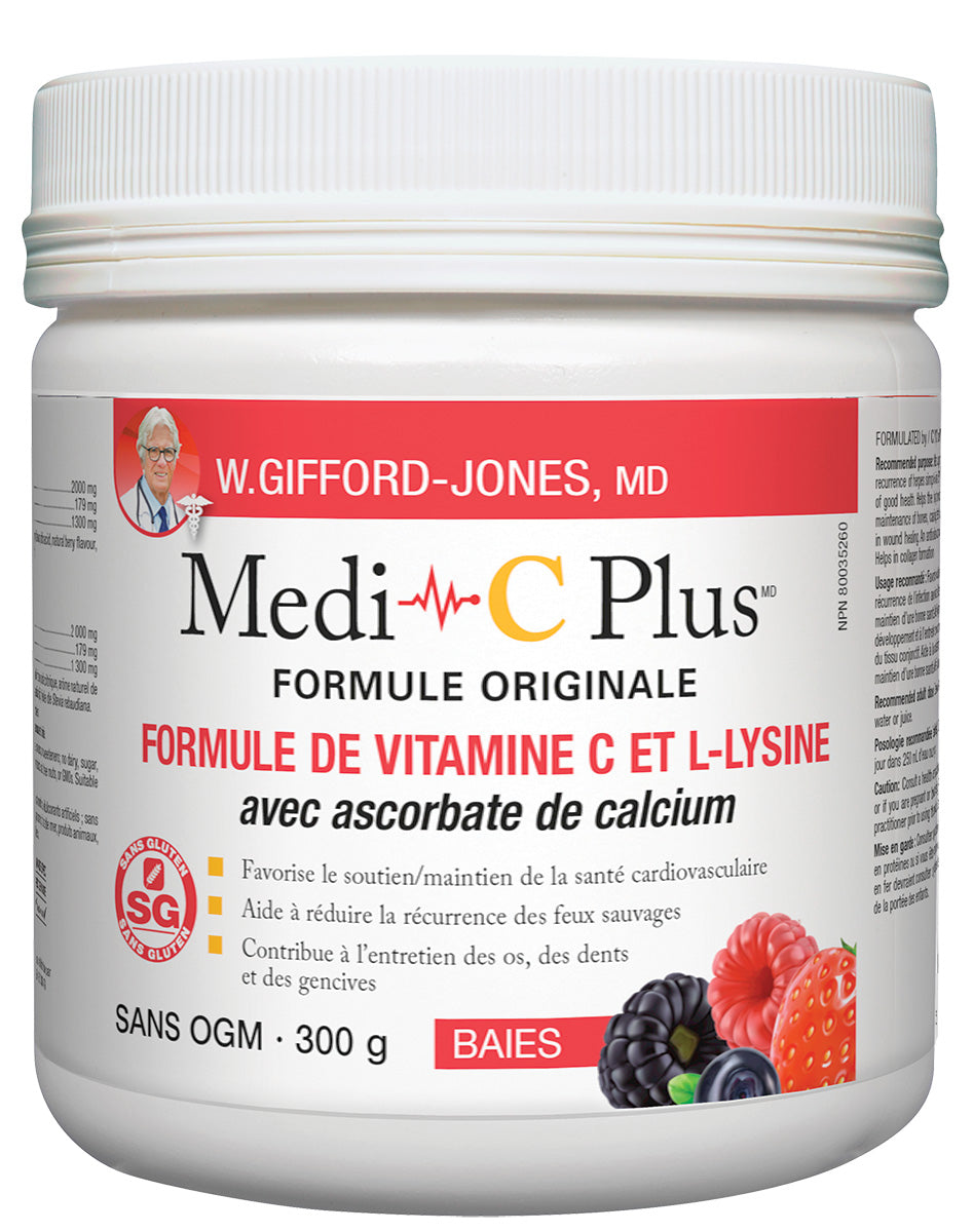 Medi-c plus (vitamine c et l- lysine) (aux baies) 300g