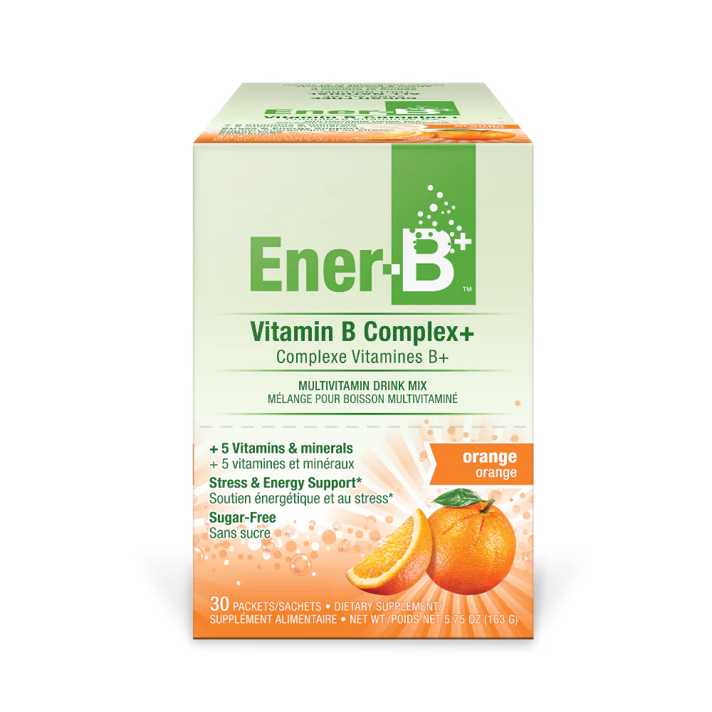 Ener-B+ Mélange boisson multivitaminé à l'orange avec vitamine B 30s