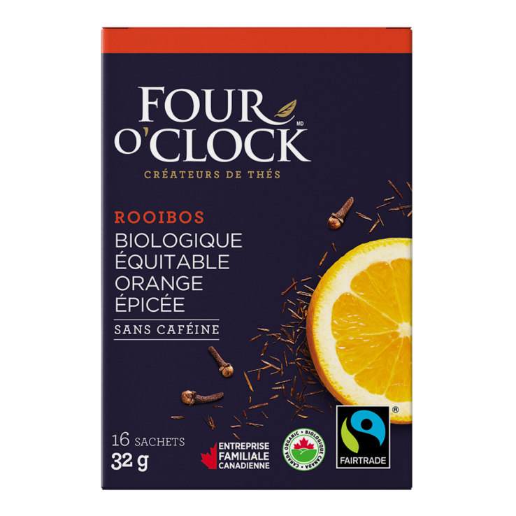 Tisane rooibos à l'orange épicée sans caféine bio 16s