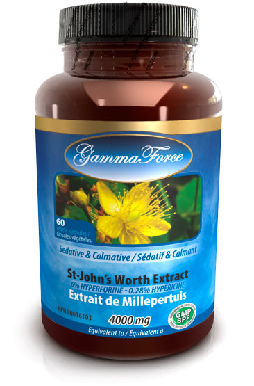 GAMMA FORCE Suppléments Extrait de millepertuis 10 :1/ 400mg (sédatif / calmant) 60vcaps