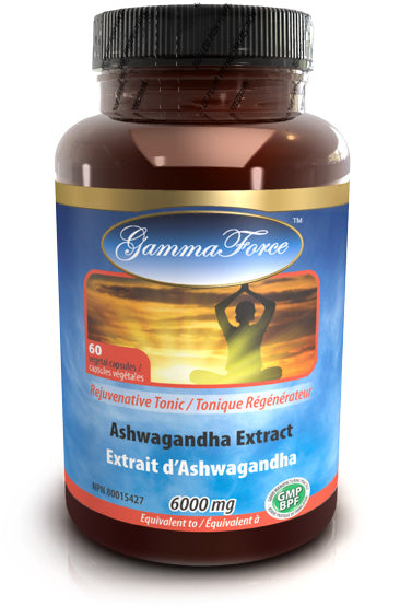 Extrait d'aswagandha 20:1 6000mg (tonique régénérateur) 60vcaps