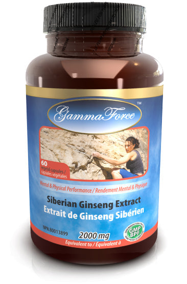 Siberian Ginseng Extract 4:1 500mg (mental/physical performance) 60vcaps