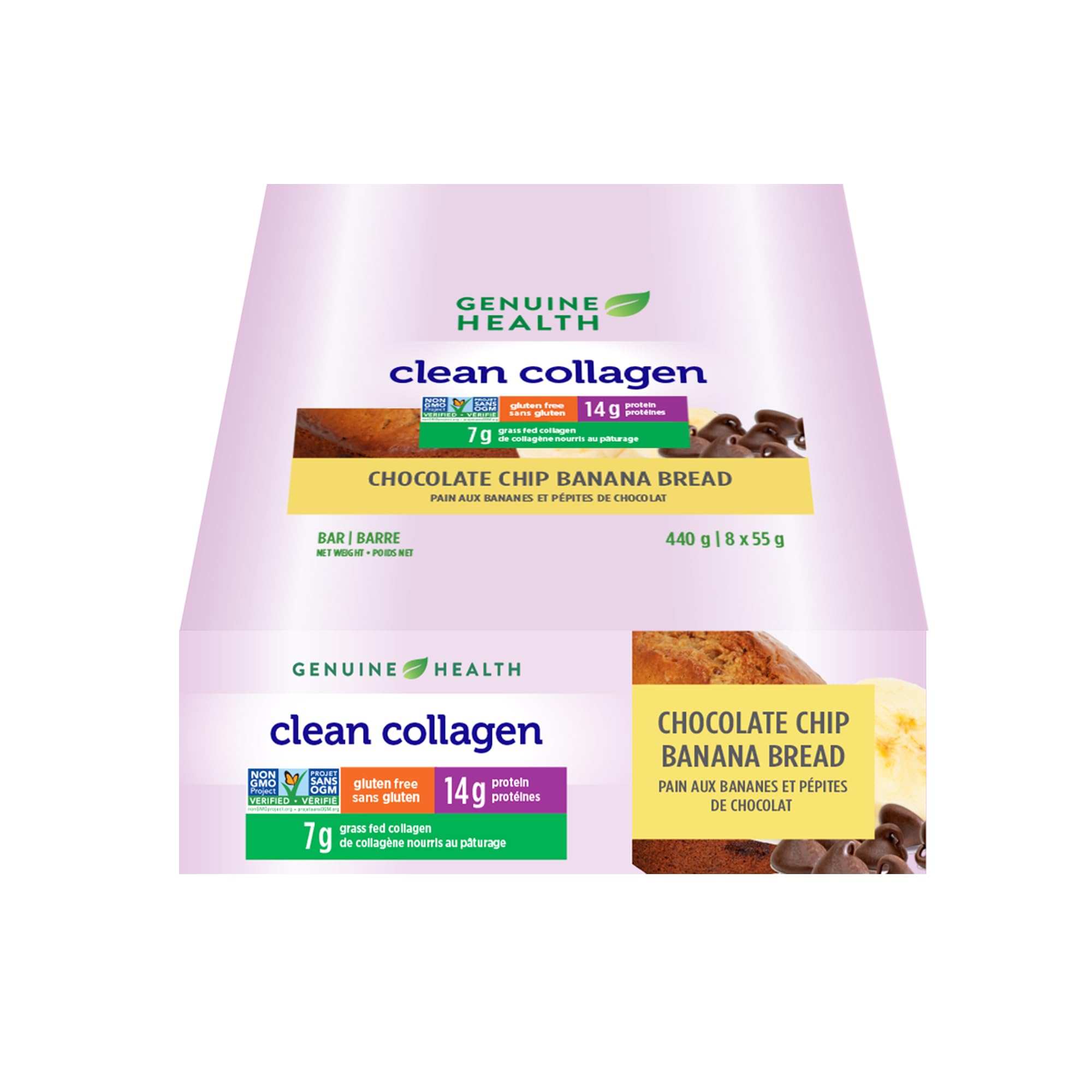 Clean collagen (pain au bananes/pépites de chocolat) 8x55g