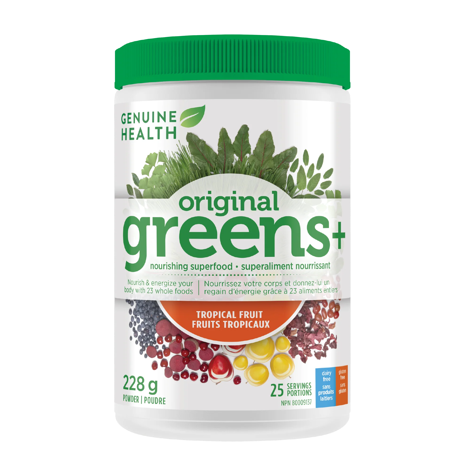 Greens+ fruits tropicaux 228g