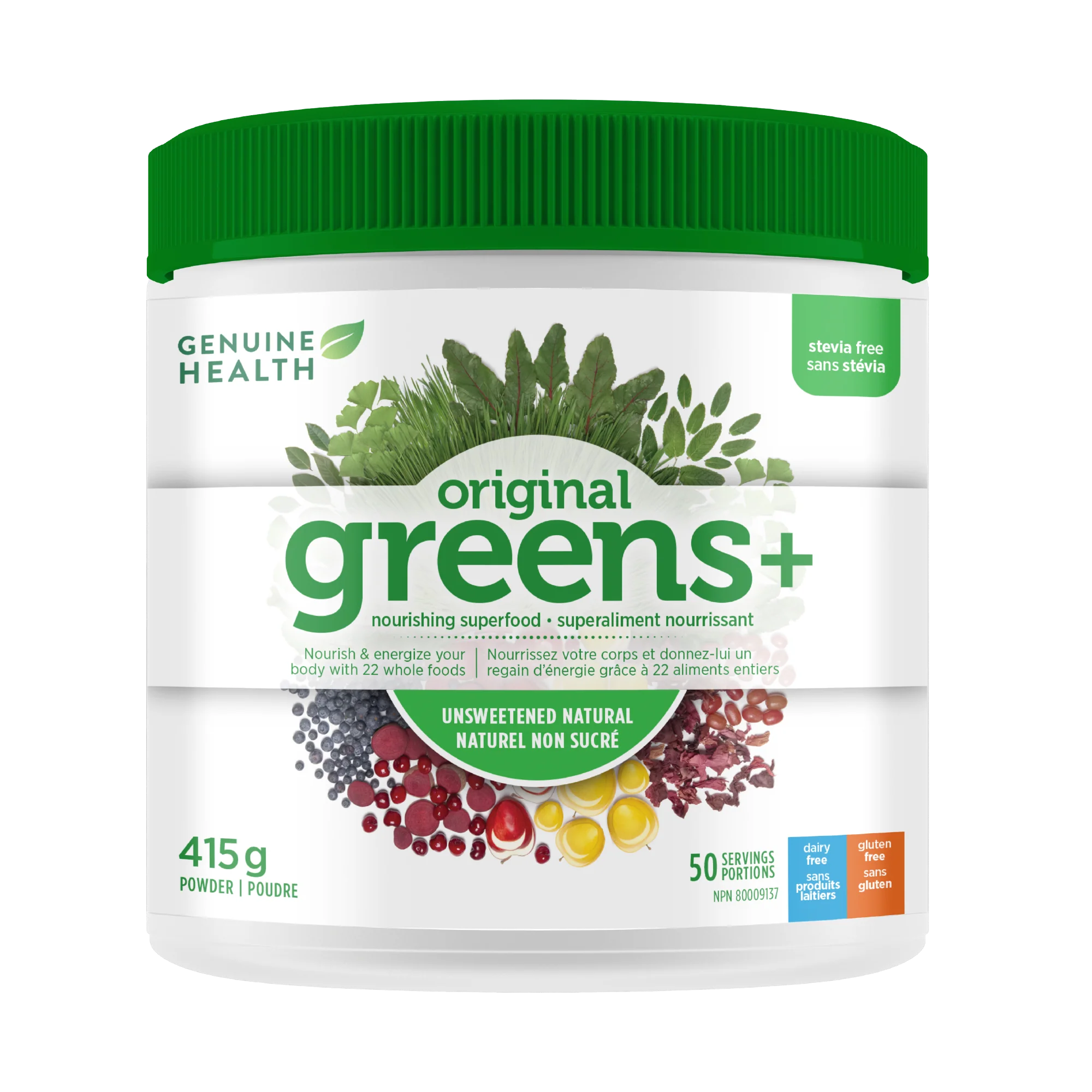 Greens+ naturel non sucré 415g