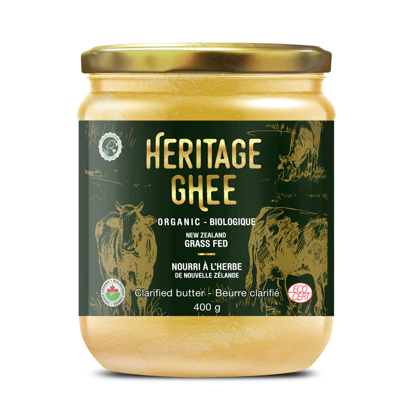 Beurre ghee clarifié nourri à l'herbe bio  400g