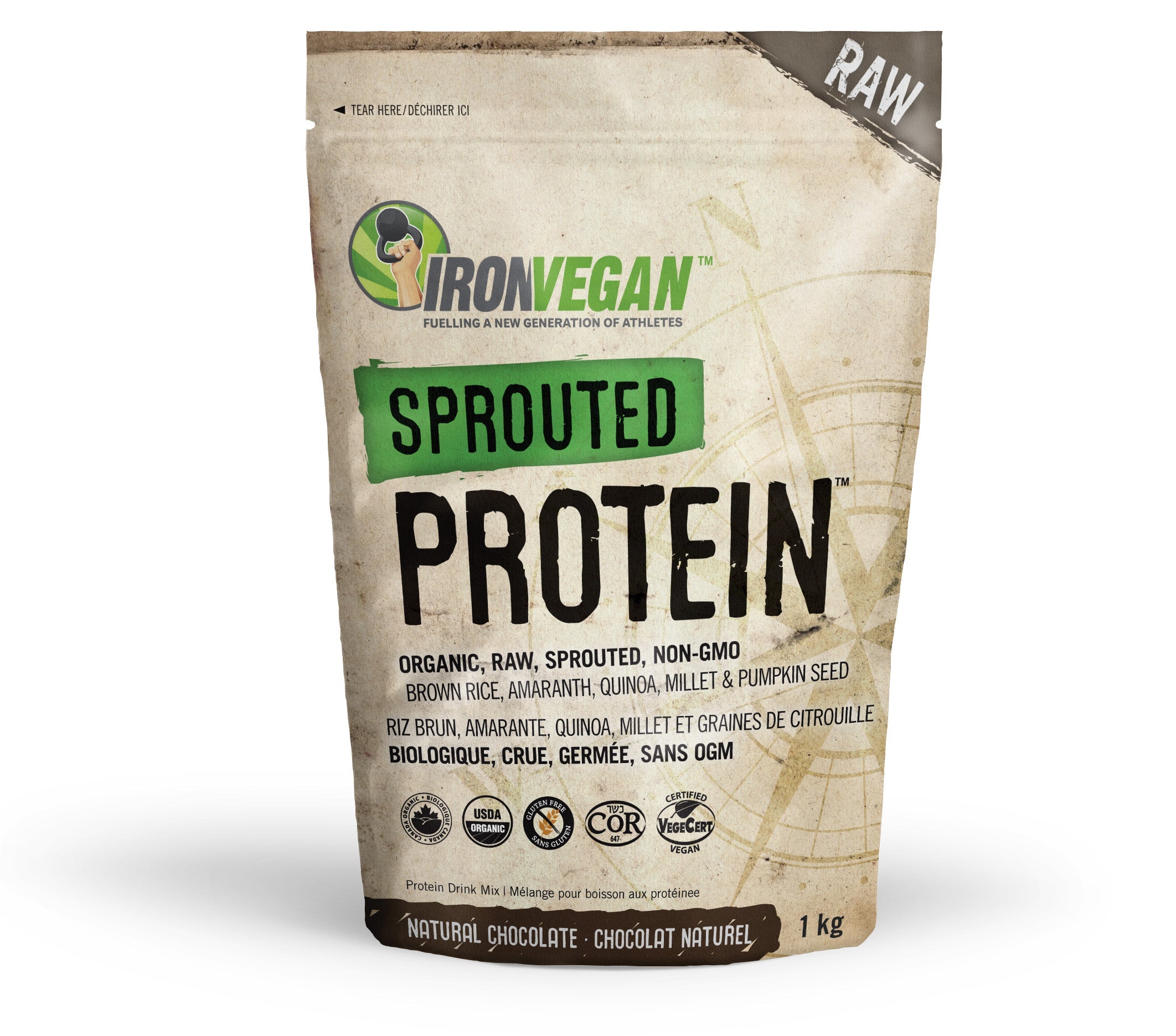 Chocolate organic sprouted protein 1kg