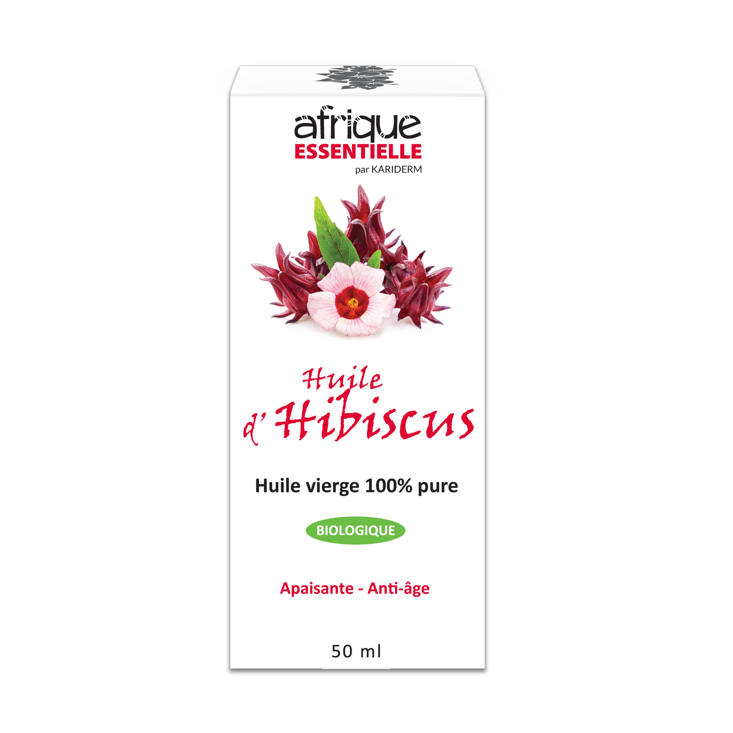 Huile d'hibiscus bio  (huile vierge 100% pure biologique) 50ml