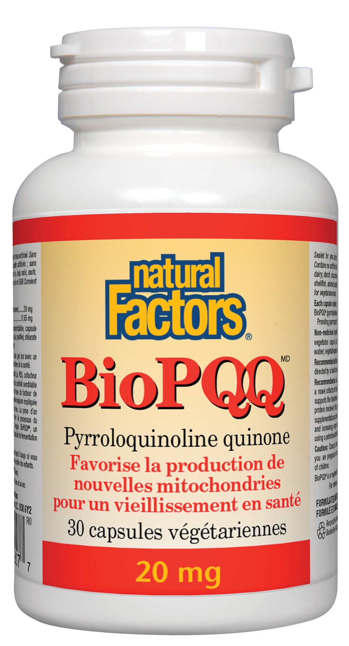 Bio PQQ (pyroloquinoline quinone 20mg) 30vcaps