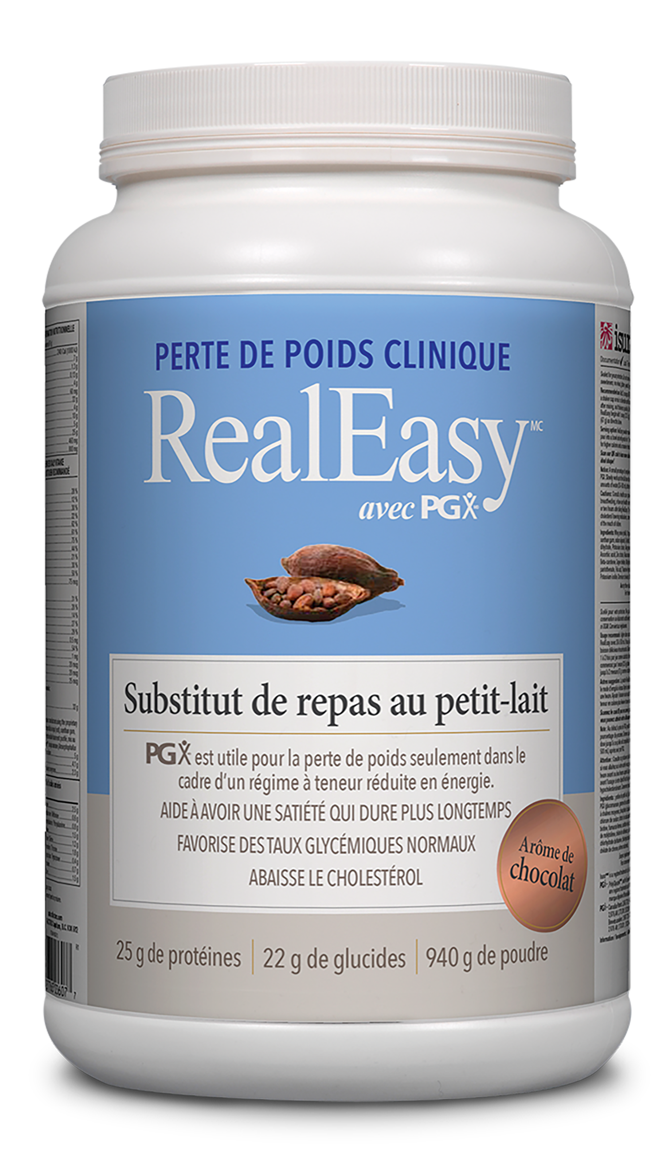 Real easy avec PGX Substitut de repas au petit-lait (chocolat) 940g