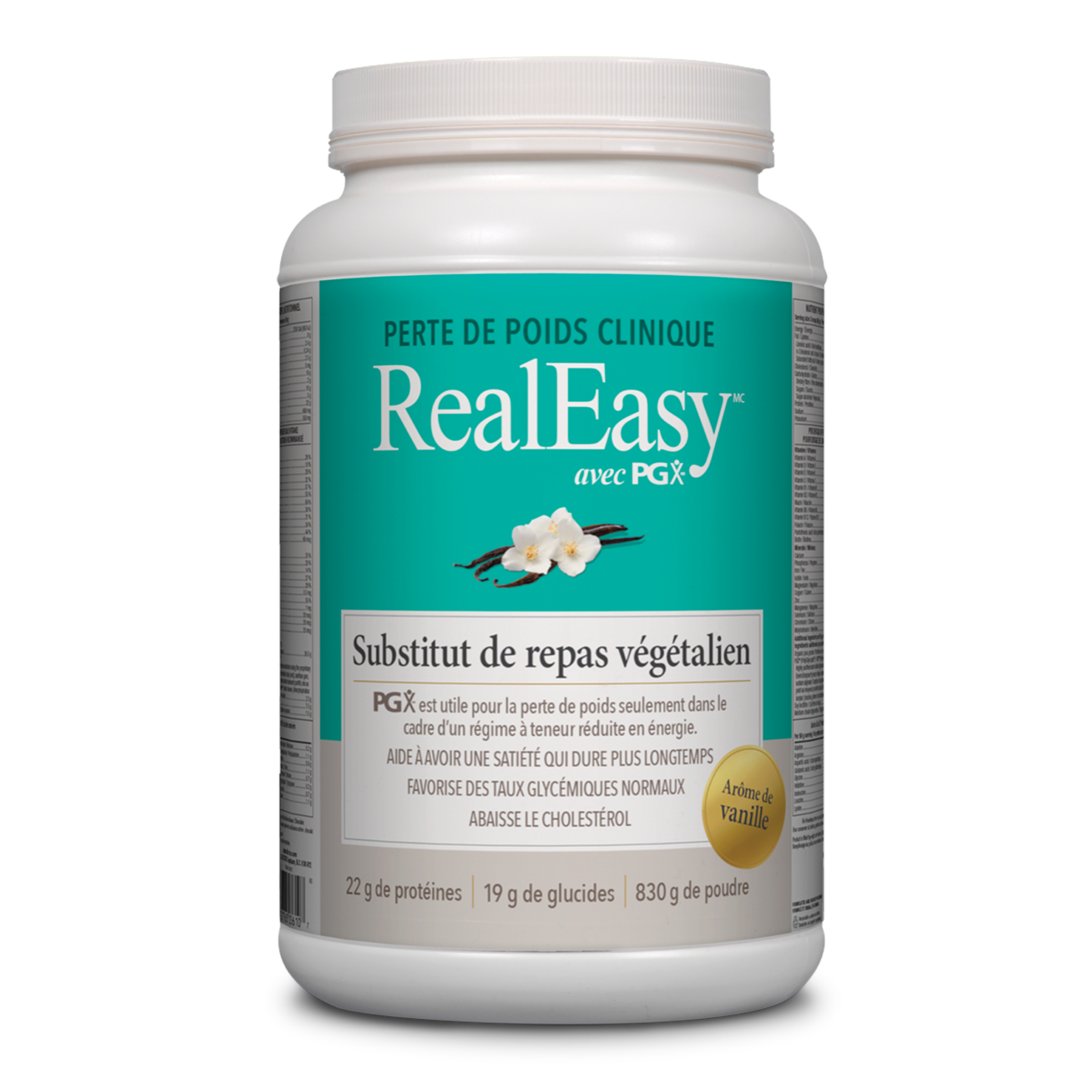 Real easy avec PGX Substitut de repas végétalien (vanille)  830g