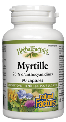 Myrtille 40mg (25% d'anthocyanidines) 90caps