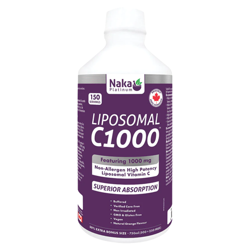 Vitamine C liposomal (1000mg)  (saveur d'orange) BONUS 500ml + 250ml