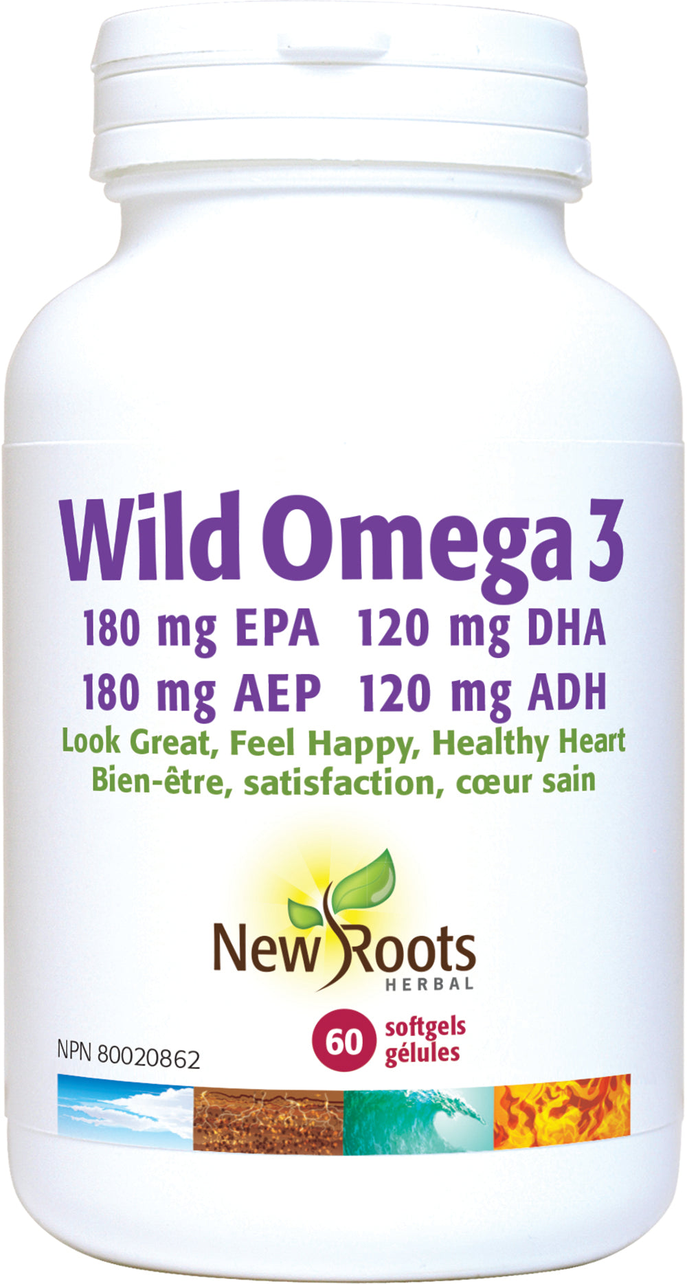 Wild Omega3 180mg EPA / 120mg DHA / Wild Omega 3 60gel