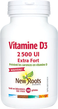 Vitamine D3 extra-fort 2 500UI  180gels