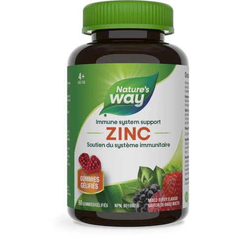 Gummies de zinc 4 ans + (baies mixtes)  60 gummies