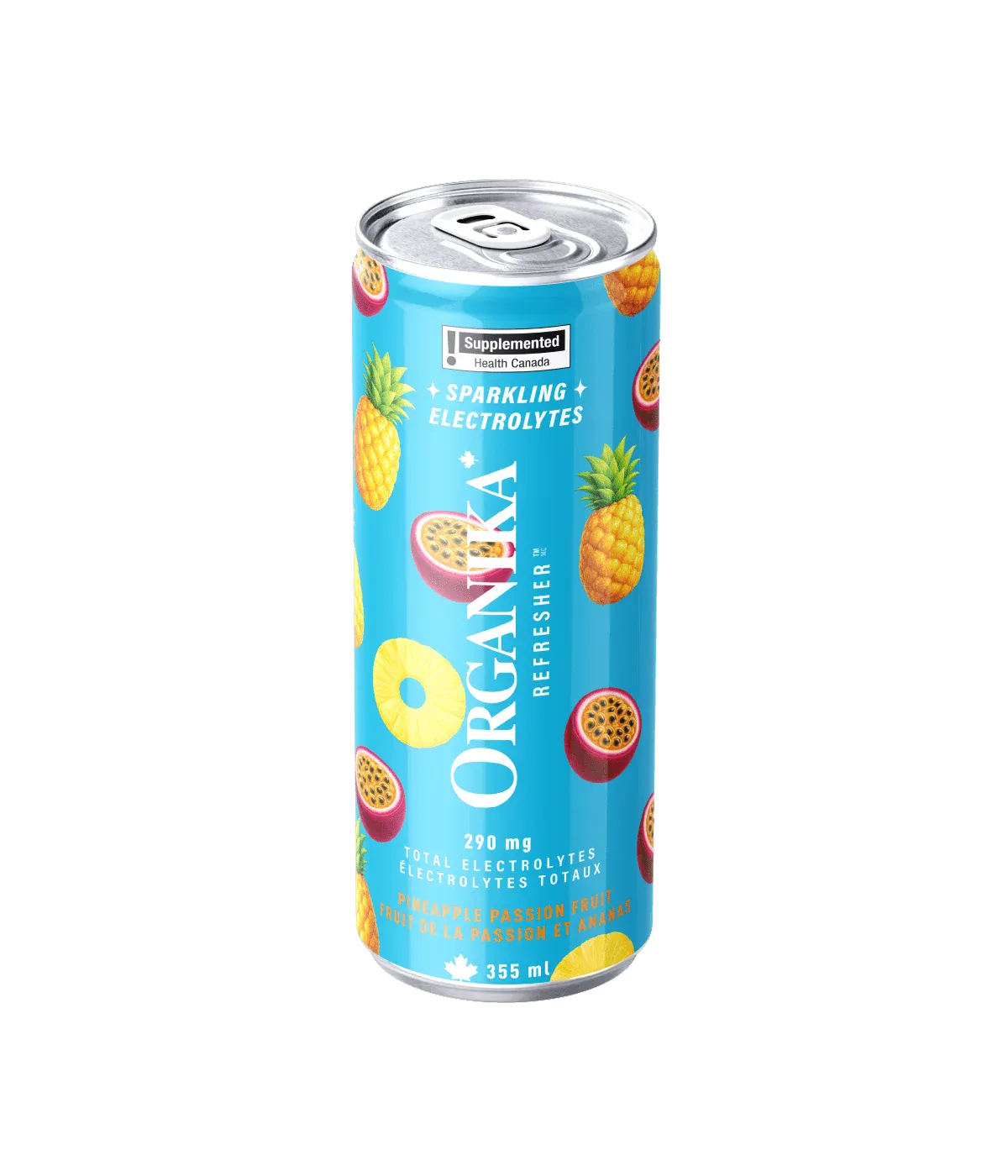 Électrolytes pétillants (ananas/fruit de la passion) 355ml