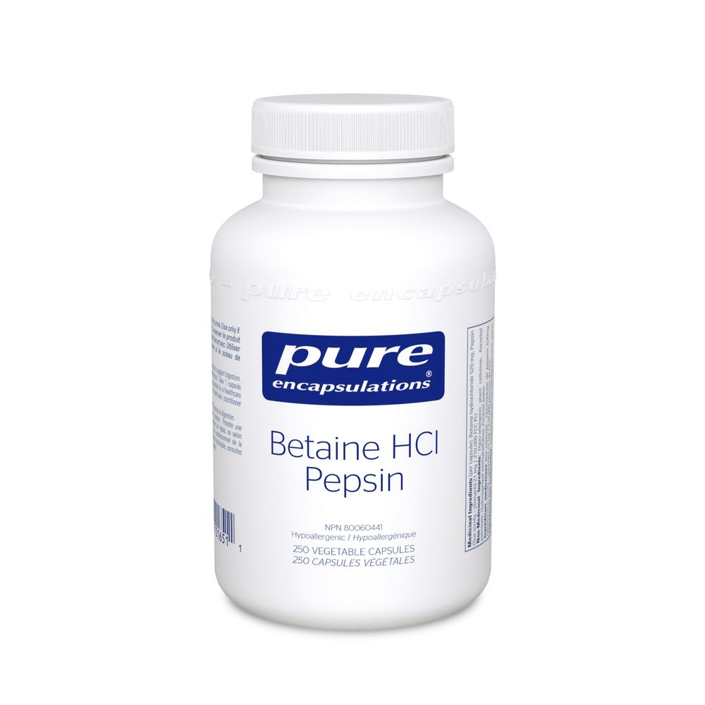 Betaine HCI pepsin 250vcaps