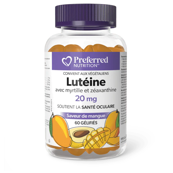 Lutéine 20mg (mangue)  60gummies