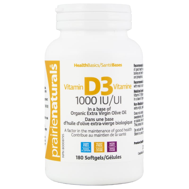 Vitamine D3 1000ui 180gel