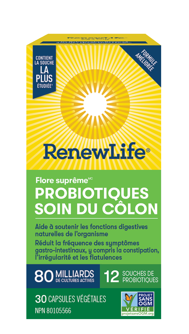 Flore suprême probiotiques soins du colon (80 milliards) 30vcaps