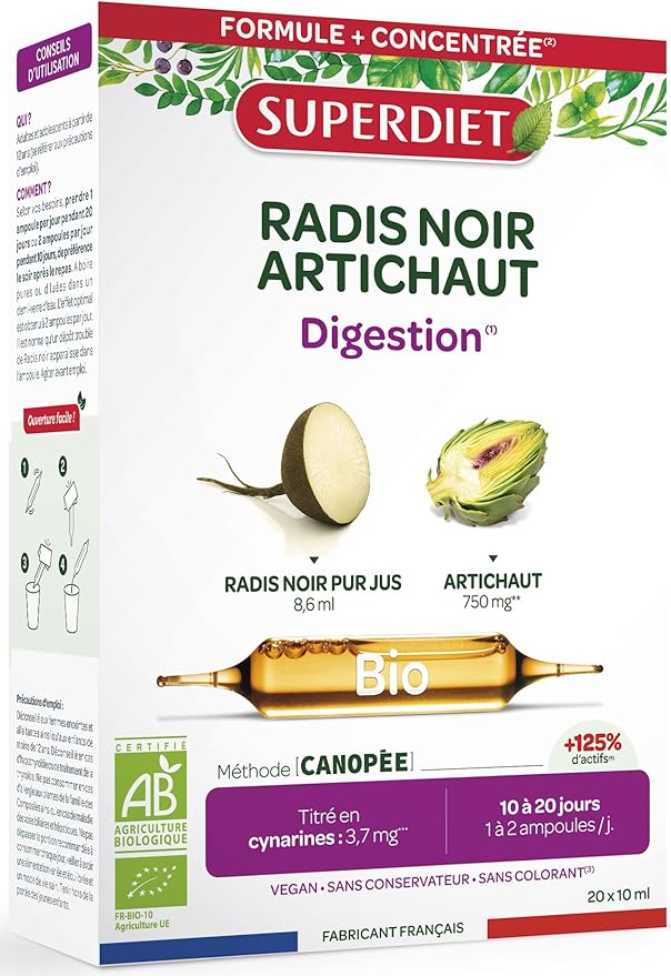 Cure radis noir et artichaut bio 20x10ml