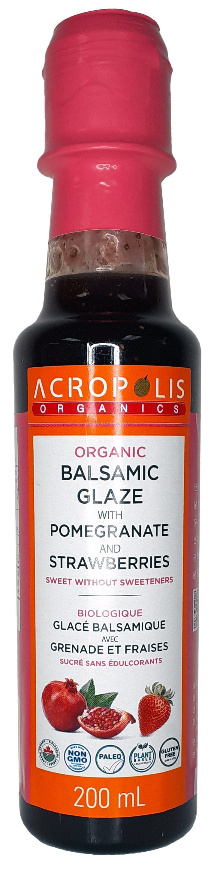 ACROPOLIS Épicerie Glacé balsamique avec grenade et fraises bio 200ml
